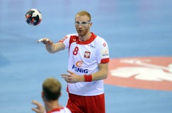 Ehf-EURO Polen 2016 Weißrussland lizenzfreie stockfotos Ehf-EURO Polen 2016 Weißrussland lizenzfreie stockfotos