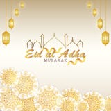 Eid Mubarak-Gruß Karten-Vektor in der goldenen Farbe, wünschend für islamisches Festival für Fahnen-, Broschüren- und Verkaufshin lizenzfreie abbildung Eid Mubarak-Gruß Karten-Vektor in der goldenen Farbe, wünschend für islamisches Festival für Fahnen-, Broschüren- und Verkaufshin lizenzfreie abbildung