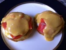 Eieren Benedict met Gerookte Zalm stock afbeelding Eieren Benedict met Gerookte Zalm stock afbeelding