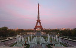 Eiffel Tower At Dusk Stock Photos Eiffel Tower At Dusk Stock Photos