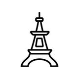Eiffel tower icon vector isolated on white background, Eiffel to royalty free illustration Eiffel tower icon vector isolated on white background, Eiffel to royalty free illustration