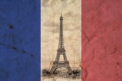 Eiffel Tower in Paris. Vintage view background. Tour Eiffel old retro style photo with cracks crumpled paper. Royalty Free Stock Image Eiffel Tower in Paris. Vintage view background. Tour Eiffel old retro style photo with cracks crumpled paper. Royalty Free Stock Image