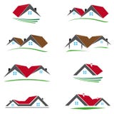 Eight colored house icons. Set of eight colored simply house icons vector illustration Eight colored house icons. Set of eight colored simply house icons vector illustration