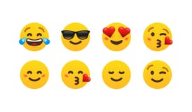 Eight funny gradient emoticon set royalty free illustration Eight funny gradient emoticon set royalty free illustration