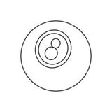Eightball linii ikona royalty ilustracja Eightball linii ikona royalty ilustracja