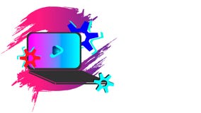 Ein DreiFARBlaptop stock abbildung Ein DreiFARBlaptop stock abbildung