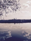 Ein ländlich idyllisch Blick auf die russische Landschaft nahe Arzamas, Russland - die russische Landschaft Lizenzfreies Stockfoto Ein ländlich idyllisch Blick auf die russische Landschaft nahe Arzamas, Russland - die russische Landschaft Lizenzfreies Stockfoto