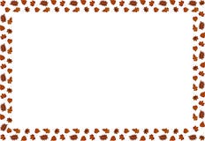 Ein Rahmen des Herbstlaubs Vektor lizenzfreie abbildung Ein Rahmen des Herbstlaubs Vektor lizenzfreie abbildung