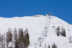 Ein Skisessellift stockfotos Ein Skisessellift stockfotos