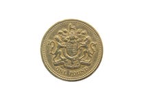 Eine BRITISCHE Münze des Pfund Eine BRITISCHE Münze des Pfund