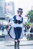 Eine cosplay Haltung des nicht identifizierten japanischen Anime stockfotos Eine cosplay Haltung des nicht identifizierten japanischen Anime stockfotos