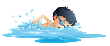 Eine Kinderschwimmen stock abbildung Eine Kinderschwimmen stock abbildung