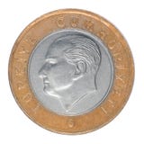 Eine türkische Lira Stockbild Eine türkische Lira Stockbild