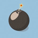Einfach Bombenikone stock abbildung Einfach Bombenikone stock abbildung