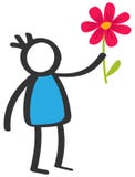 Einfache bunte Stockzahl Junge, der Blume, Liebe, Mutter ` s Tag, Kleinkind mit blauem Hemd gibt lizenzfreie abbildung Einfache bunte Stockzahl Junge, der Blume, Liebe, Mutter ` s Tag, Kleinkind mit blauem Hemd gibt lizenzfreie abbildung