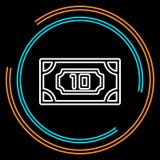 Einfaches Geld-dünne Linie Vektor-Ikone stock abbildung Einfaches Geld-dünne Linie Vektor-Ikone stock abbildung
