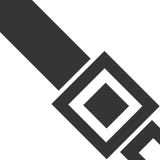 Einfaches Sicherheitsgurt-Symbol mit Klinke lizenzfreie abbildung Einfaches Sicherheitsgurt-Symbol mit Klinke lizenzfreie abbildung