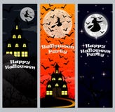 Einladung an eine Halloween-Party Vertikale Fahne stock abbildung Einladung an eine Halloween-Party Vertikale Fahne stock abbildung