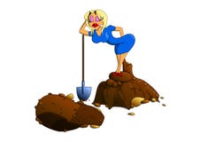 Einzige Mädchen können schön arbeiten lizenzfreie abbildung Einzige Mädchen können schön arbeiten lizenzfreie abbildung
