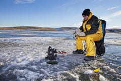 Eis-Fischen lizenzfreies stockbild Eis-Fischen lizenzfreies stockbild