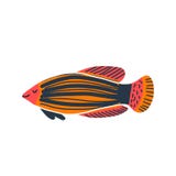 Ejemplo aislado de los pescados Fije de pescados de agua dulce de la historieta del acuario stock de ilustración Ejemplo aislado de los pescados Fije de pescados de agua dulce de la historieta del acuario stock de ilustración