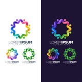 Ejemplo colorido del diseño del logotipo del círculo stock de ilustración Ejemplo colorido del diseño del logotipo del círculo stock de ilustración