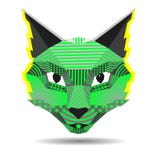 Ejemplo creativo del vector del gato del arte pop en polivinílico bajo ilustración del vector Ejemplo creativo del vector del gato del arte pop en polivinílico bajo ilustración del vector