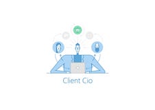 Ejemplo de CIO del cliente stock de ilustración Ejemplo de CIO del cliente stock de ilustración