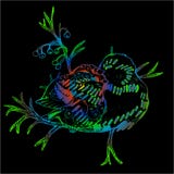 Ejemplo de dos pájaros en una rama Dibujo de la belleza del color libre illustration Ejemplo de dos pájaros en una rama Dibujo de la belleza del color libre illustration