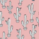 Ejemplo de la acuarela - cactus en un pote ilustración del vector Ejemplo de la acuarela - cactus en un pote ilustración del vector