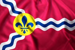 Ejemplo de la bandera de St. Louis Missouri libre illustration Ejemplo de la bandera de St. Louis Missouri libre illustration
