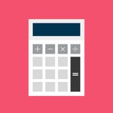 Ejemplo de una calculadora en blanco en un fondo rosado libre illustration Ejemplo de una calculadora en blanco en un fondo rosado libre illustration