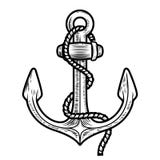 Ejemplo del ancla aislado en el fondo blanco Diseñe el elemento para el logotipo, etiqueta, emblema, muestra Foto de archivo libre de regalías Ejemplo del ancla aislado en el fondo blanco Diseñe el elemento para el logotipo, etiqueta, emblema, muestra Foto de archivo libre de regalías