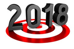 ejemplo del Año Nuevo 3D 2018 ilustración del vector ejemplo del Año Nuevo 3D 2018 ilustración del vector