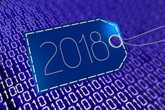ejemplo del Año Nuevo 3D 2018 stock de ilustración ejemplo del Año Nuevo 3D 2018 stock de ilustración