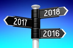 ejemplo del Año Nuevo 3D 2018 stock de ilustración ejemplo del Año Nuevo 3D 2018 stock de ilustración