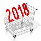 ejemplo del Año Nuevo 3D 2018 ilustración del vector ejemplo del Año Nuevo 3D 2018 ilustración del vector