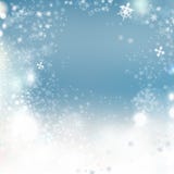 Ejemplo del invierno del vector del fondo de la Navidad con los copos de nieve crystallic Año Nuevo stock de ilustración Ejemplo del invierno del vector del fondo de la Navidad con los copos de nieve crystallic Año Nuevo stock de ilustración