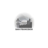Ejemplo del logotipo del vector de la silueta del horizonte de la ciudad de San Francisco libre illustration Ejemplo del logotipo del vector de la silueta del horizonte de la ciudad de San Francisco libre illustration