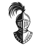 Ejemplo del monocromo del vector del casco del caballero Imagen de archivo Ejemplo del monocromo del vector del casco del caballero Imagen de archivo