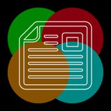 Ejemplo del peri?dico del vector - icono de las noticias ilustración del vector Ejemplo del peri?dico del vector - icono de las noticias ilustración del vector