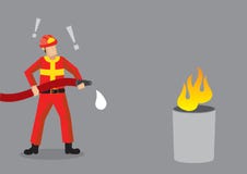 Ejemplo del vector de Epic Fail Cartoon del bombero stock de ilustración Ejemplo del vector de Epic Fail Cartoon del bombero stock de ilustración