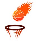 Ejemplo del vector de la cesta del deporte del aro de baloncesto de la web stock de ilustración Ejemplo del vector de la cesta del deporte del aro de baloncesto de la web stock de ilustración