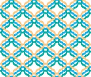 Ejemplo del vector de la tela del ikat Amarillo y modelo del ogee de la menta de la turquesa Modelo geométrico inconsútil ilustración del vector Ejemplo del vector de la tela del ikat Amarillo y modelo del ogee de la menta de la turquesa Modelo geométrico inconsútil ilustración del vector