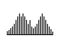 Ejemplo del vector de las ondas ac?sticas stock de ilustración Ejemplo del vector de las ondas ac?sticas stock de ilustración
