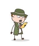 Ejemplo del vector de Reading Report Card del detective de la historieta libre illustration Ejemplo del vector de Reading Report Card del detective de la historieta libre illustration