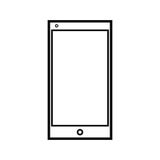 Ejemplo del vector de un icono digital moderno blanco y negro de un teléfono móvil rectangular del smartphone digital elegante co ilustración del vector Ejemplo del vector de un icono digital moderno blanco y negro de un teléfono móvil rectangular del smartphone digital elegante co ilustración del vector