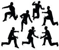 Ejemplo del vector del EPS 10 de la silueta del hombre de negocios en actitud del superpoder en el fondo blanco libre illustration Ejemplo del vector del EPS 10 de la silueta del hombre de negocios en actitud del superpoder en el fondo blanco libre illustration