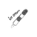 Ejemplo dibujado mano del vector del helado Estilo del bosquejo ilustración del vector Ejemplo dibujado mano del vector del helado Estilo del bosquejo ilustración del vector