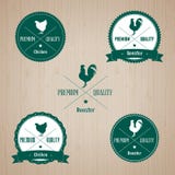 Sistema de la insignia del pollo y del gallo del vintage libre illustration Sistema de la insignia del pollo y del gallo del vintage libre illustration